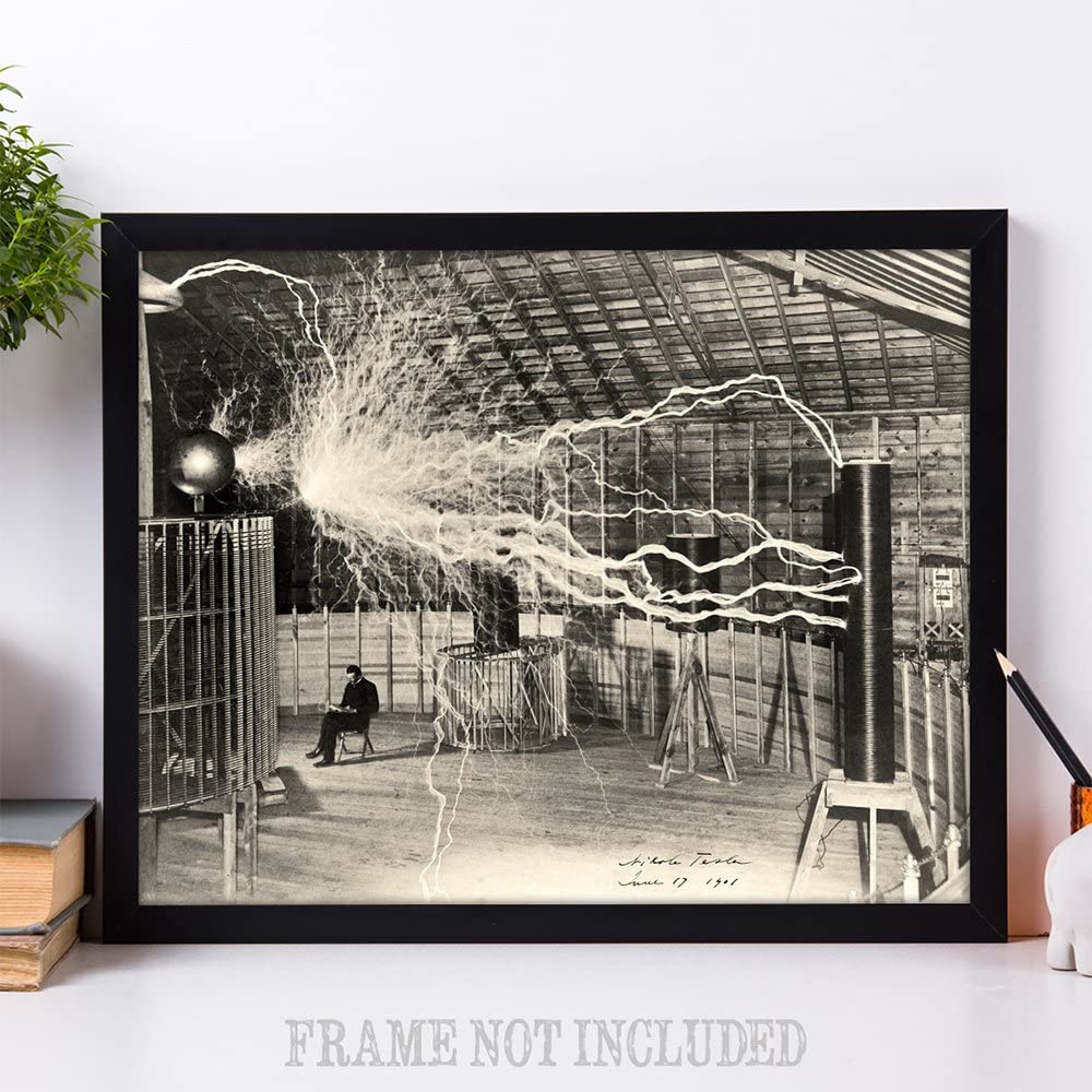 Interior Design Software - Nikola Tesla's Lightning อุปกรณ์นักประดิษฐ์และวิศวกรโปสเตอร์ Wall Art