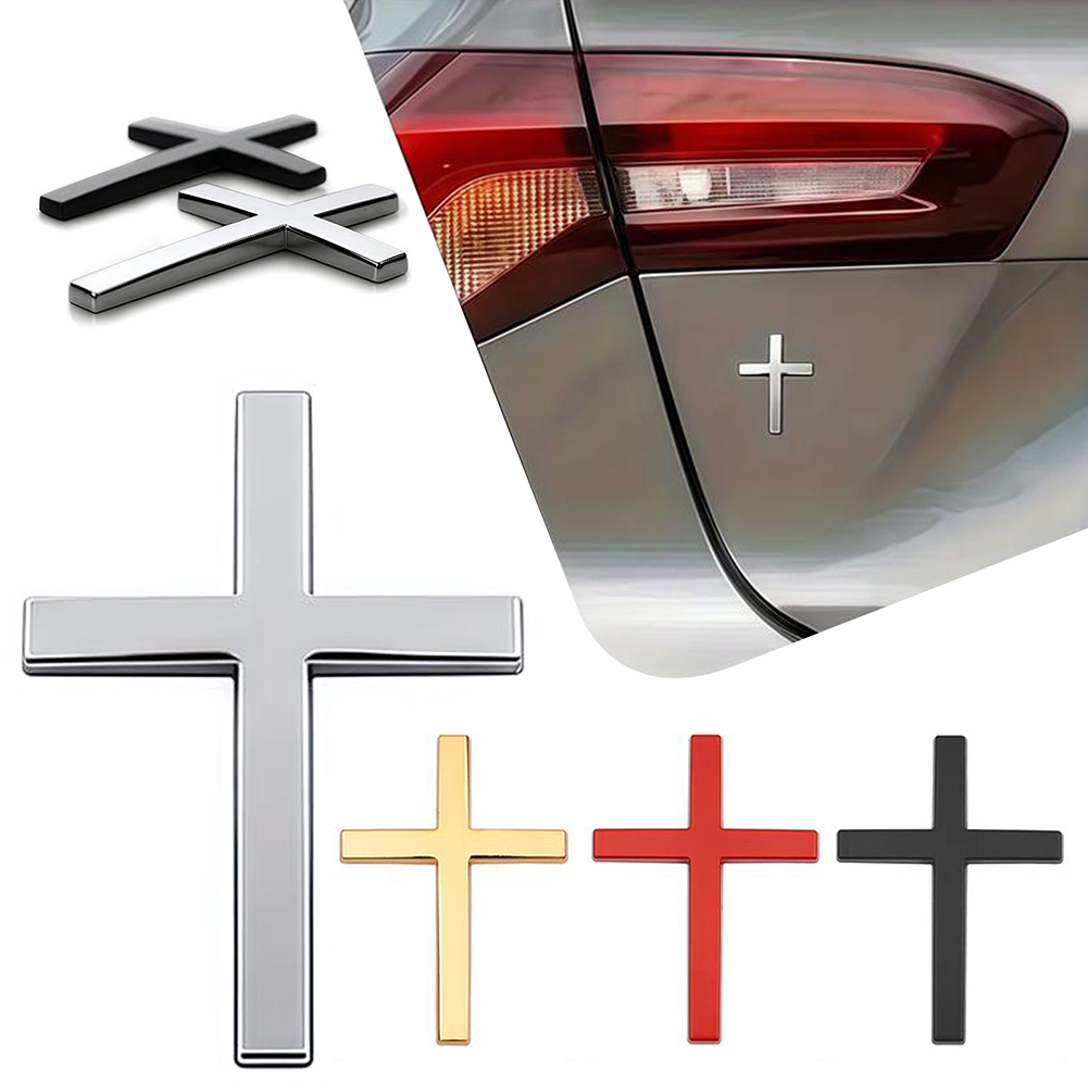 Interior Design Course - คริสเตียน Cross-สติกเกอร์ SUV รถคริสเตียนสัญลักษณ์ป้ายรถ 3D โลหะออกแบบป้ายสัญลักษณ์สำหรับส่วนบุคคลรถภายนอก
