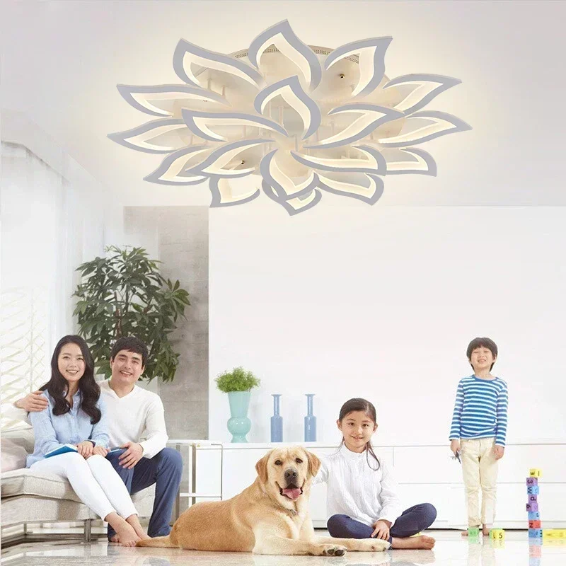 โคมระย้ากลีบดอก LED ของนักออกแ - Interior Design Luxury Living Room บทวิจารณ์และราคา