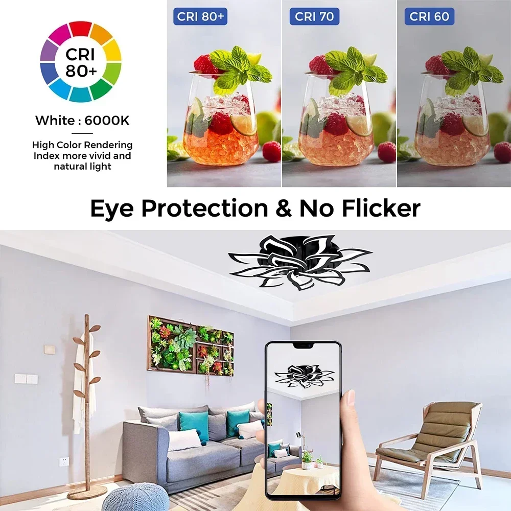 โคมระย้ากลีบดอก LED ของนักออกแ - Interior Design Luxury Living Room บทวิจารณ์และราคา