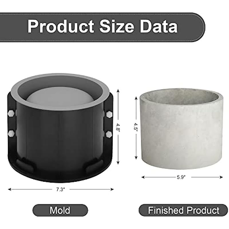 ขนาดใหญ่รอบดอกไม้หม้อแม่พิมพ์ซ - Terrazzo Pot Cement บทวิจารณ์และราคา