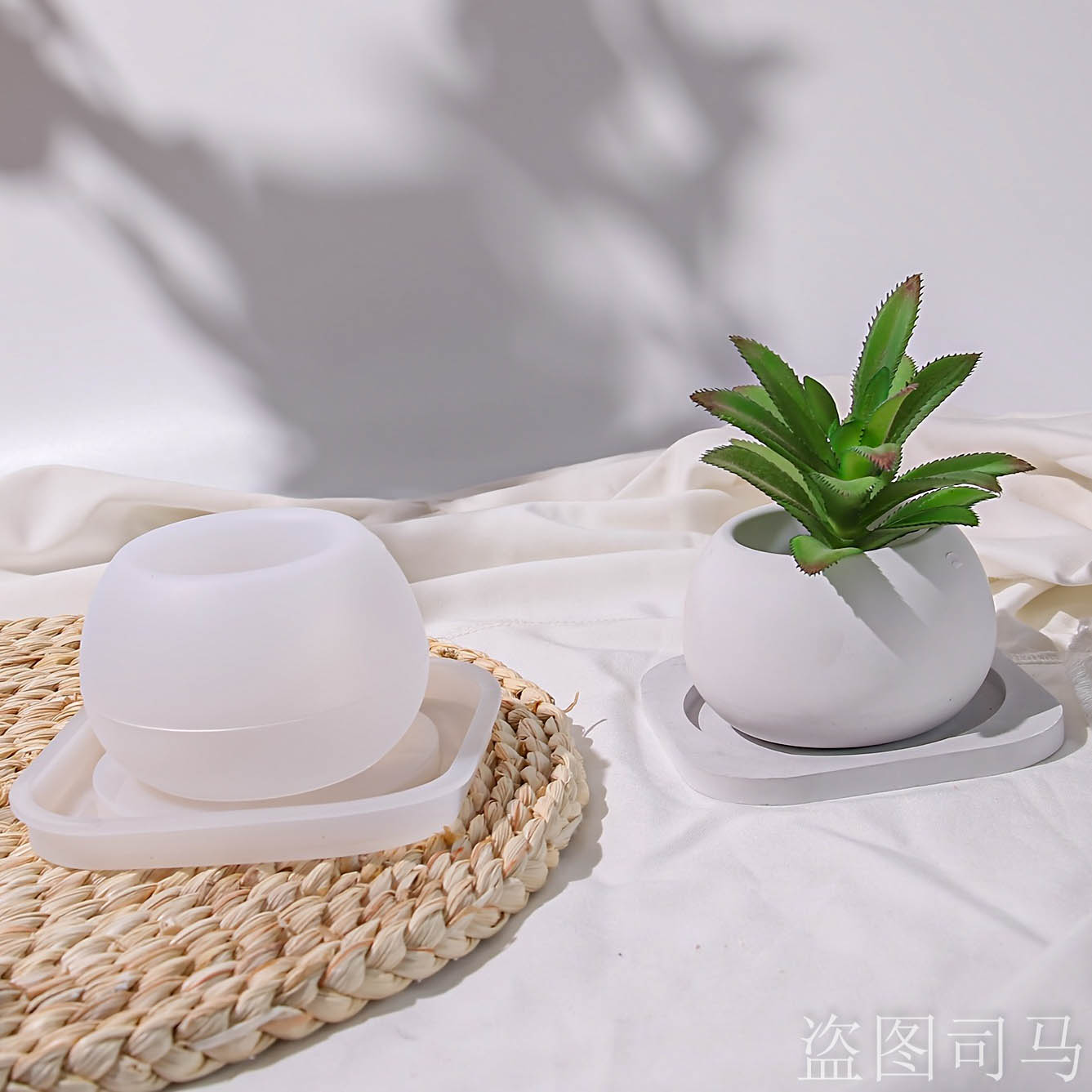 คอนกรีตดอกไม้หม้อแม่พิมพ์ถาดพล - Terrazzo Pot Cement บทวิจารณ์และราคา