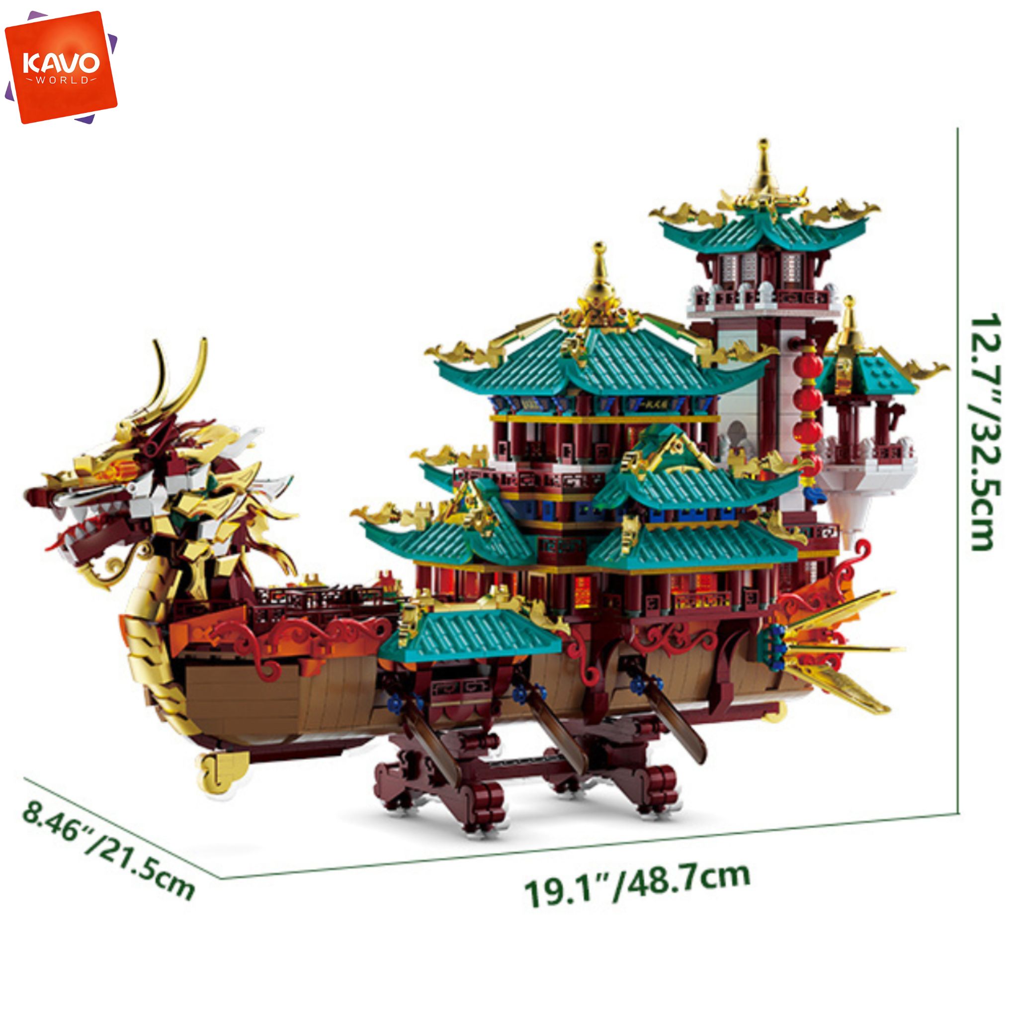 KAVOWORLD ชุดตัวต่อเรือมังกร 2 - Interior Design Lego บทวิจารณ์และราคา